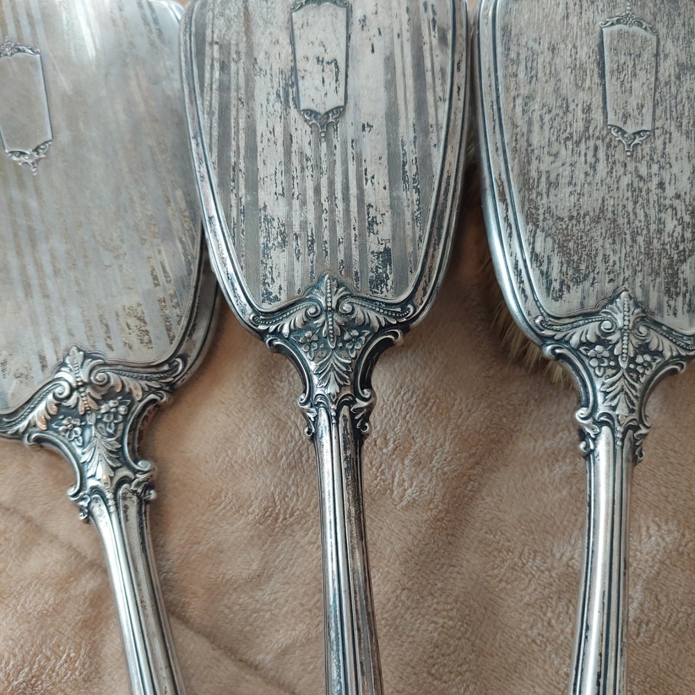 Vintage Webster 1920's Sterling Silver Art Nouveau 3 Piece Set - Picture 5 of 6
